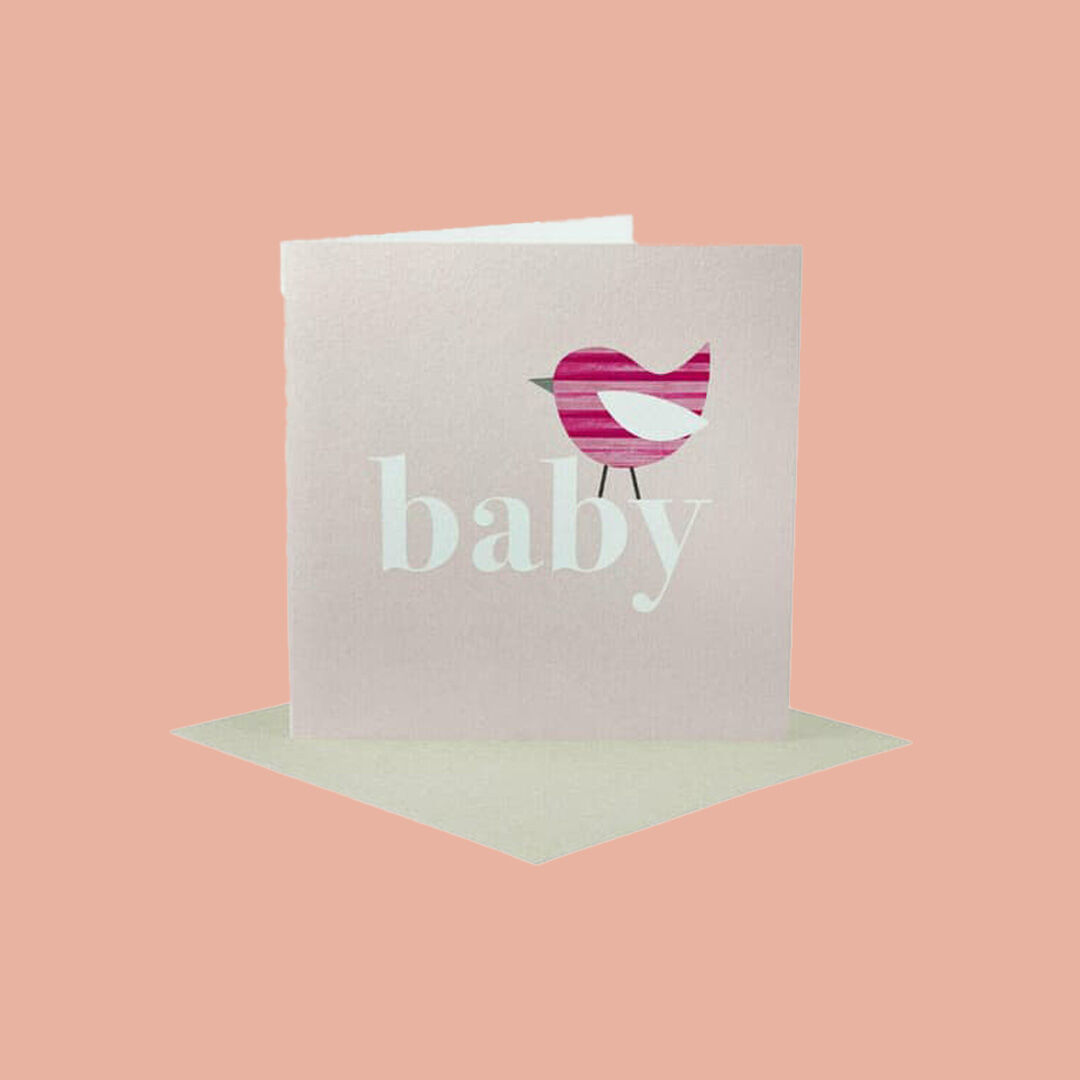Deluxe Greeting Card  Pink Baby
