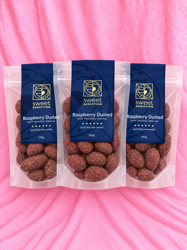 Sweet Addiction Raspberry Dusted Almonds