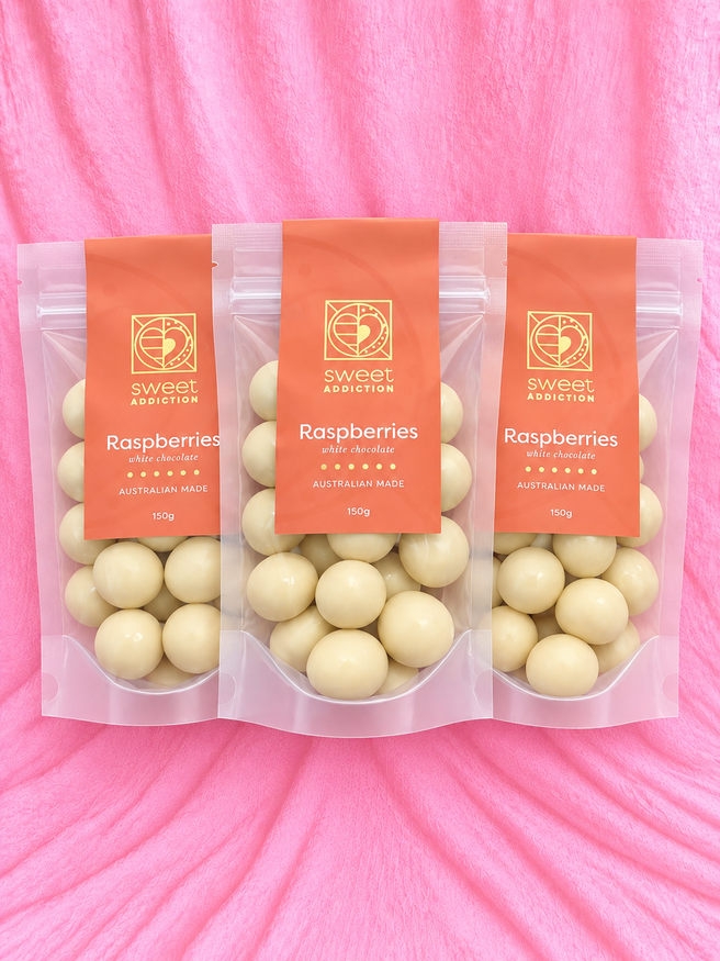 Sweet Addiction White Chocolate Raspberries